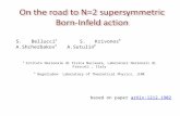 On the road to N=2 supersymmetric Born- Infeld  action