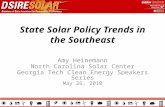 State Solar Policy Trends in the Southeast