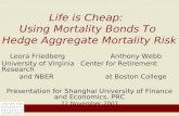 Life is Cheap:   Using Mortality Bonds To  Hedge Aggregate Mortality Risk
