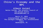 China’s Economy and the NPC