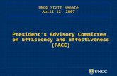 UNCG Staff Senate April 12, 2007