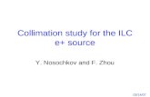 Collimation study for the ILC e+ source