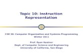 Topic 10: Instruction Representation