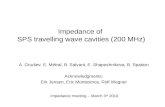 Impedance of  SPS travelling wave cavities (200 MHz)
