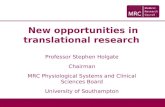 New opportunities in translational research