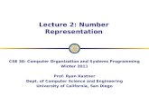 Lecture 2: Number Representation