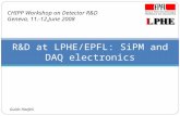 R&D at LPHE/EPFL: SiPM and DAQ electronics