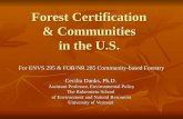 Forest Certification & Communities in the U.S.