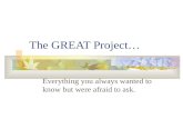 The GREAT Project…