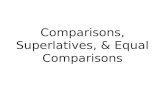 Comparisons, Superlatives, & Equal Comparisons