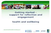 Getting started – support for reflection and engagement health and wellbeing