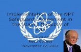 Implementation of the NPT Safeguards Agreement in the Islamic Republic of Iran