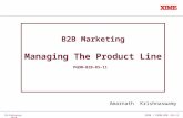 B2B Marketing Managing The Product Line PGDM–B2B–RS–11
