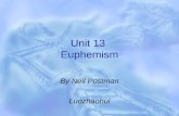 Unit 13  Euphemism