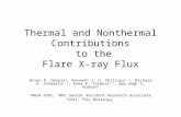 Thermal and Nonthermal Contributions  to the Flare X-ray Flux