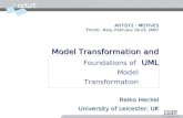 Foundations of  Model Transformation