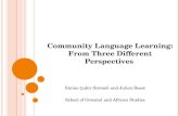 Community Language Learning: From Three Different Perspectives