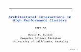 Architectural Interactions in High Performance Clusters
