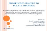 From Home-makers To Policy Shakers: