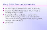 Psy 260 Announcements