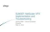 SUM307: NetScaler VPX Implementation and Troubleshooting