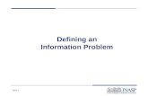 Defining an Information Problem