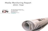 Media Monitoring Report  2011 Year