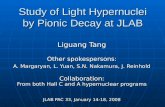 Study of Light Hypernuclei by Pionic Decay at JLAB