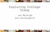 Exploring College Slang
