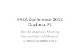 FAEA Conference 2013 Daytona, FL