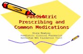 Paediatric Prescribing and Common Medications