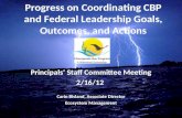 Progress on Coordinating CBP and Federal Leadership Goals, Outcomes, and Actions