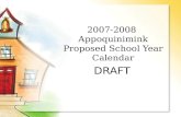 2007-2008  Appoquinimink Proposed School Year Calendar