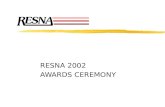 RESNA 2002 AWARDS CEREMONY