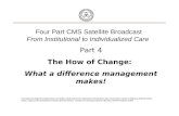 Four Part CMS Satellite Broadcast From Institutional to Individualized Care