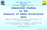 Simulation Studies on the Analysis of Radio Occultation Data