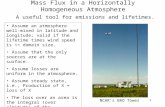 Mass Flux in a Horizontally Homogeneous Atmosphere A useful tool for emissions and lifetimes.