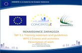 RENAISSANCE ZARAGOZA WP 5.1 Training materials and guidelines WP5.2 Events and activities