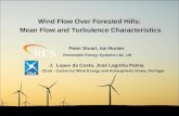 Wind Flow Over Forested Hills:  Mean Flow and Turbulence Characteristics