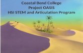 Coastal Bend College Project OASIS HSI STEM and Articulation Program