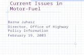 Current Issues in Motor-Fuel