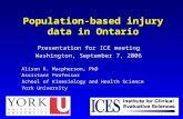 Population-based injury data in Ontario