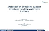 Optimization of floating support structures for deep water wind turbines