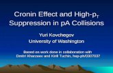 Cronin Effect and High-p T  Suppression in pA Collisions