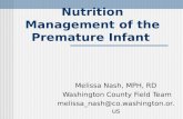 Nutrition Management of the Premature Infant