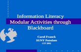 Information Literacy Modular Activities through Blackboard