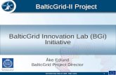 BalticGrid Innovation Lab (BGi) Initiative