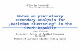 Notes on preliminary secondary analysis for „maritime clustering“ in the Czech Republic