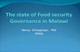 The state of Food security Governance in Malawi