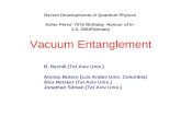 Vacuum Entanglement